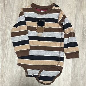 4 for $20 Striped Brown and Gray Kids One Piece